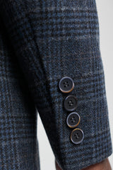 Terno masculino azul xadrez tartan de 3 peças