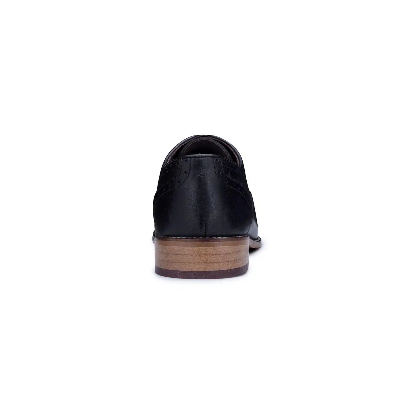 Sapatos Brogue Clássicos Masculinos em Couro Legítimo Preto com Cadarço, Elegantes e Formais, Estilo Vintage.
