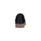Sapatos Brogue Clássicos Masculinos em Couro Legítimo Preto com Cadarço, Elegantes e Formais, Estilo Vintage.
