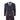 Terno masculino de 3 peças em xadrez roxo e azul com colete e calça contrastantes para casamento.