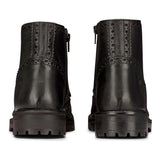 Botas masculinas de couro legítimo com plataforma e cadarço, estilo militar punk rock, pretas e bege.