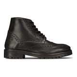 Botas masculinas de couro legítimo com plataforma e cadarço, estilo militar punk rock, pretas e bege.