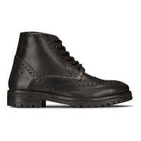 Botas masculinas de couro legítimo com plataforma e cadarço, estilo militar punk rock, pretas e bege.