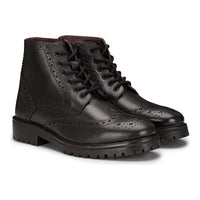 Botas masculinas de couro legítimo com plataforma e cadarço, estilo militar punk rock, pretas e bege.