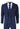 Terno masculino azul-marinho de 3 peças, corte sob medida, elegante, formal, clássico, para casamento, estilo retrô/vintage.