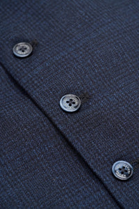 Colete masculino Caridi em tweed azul marinho