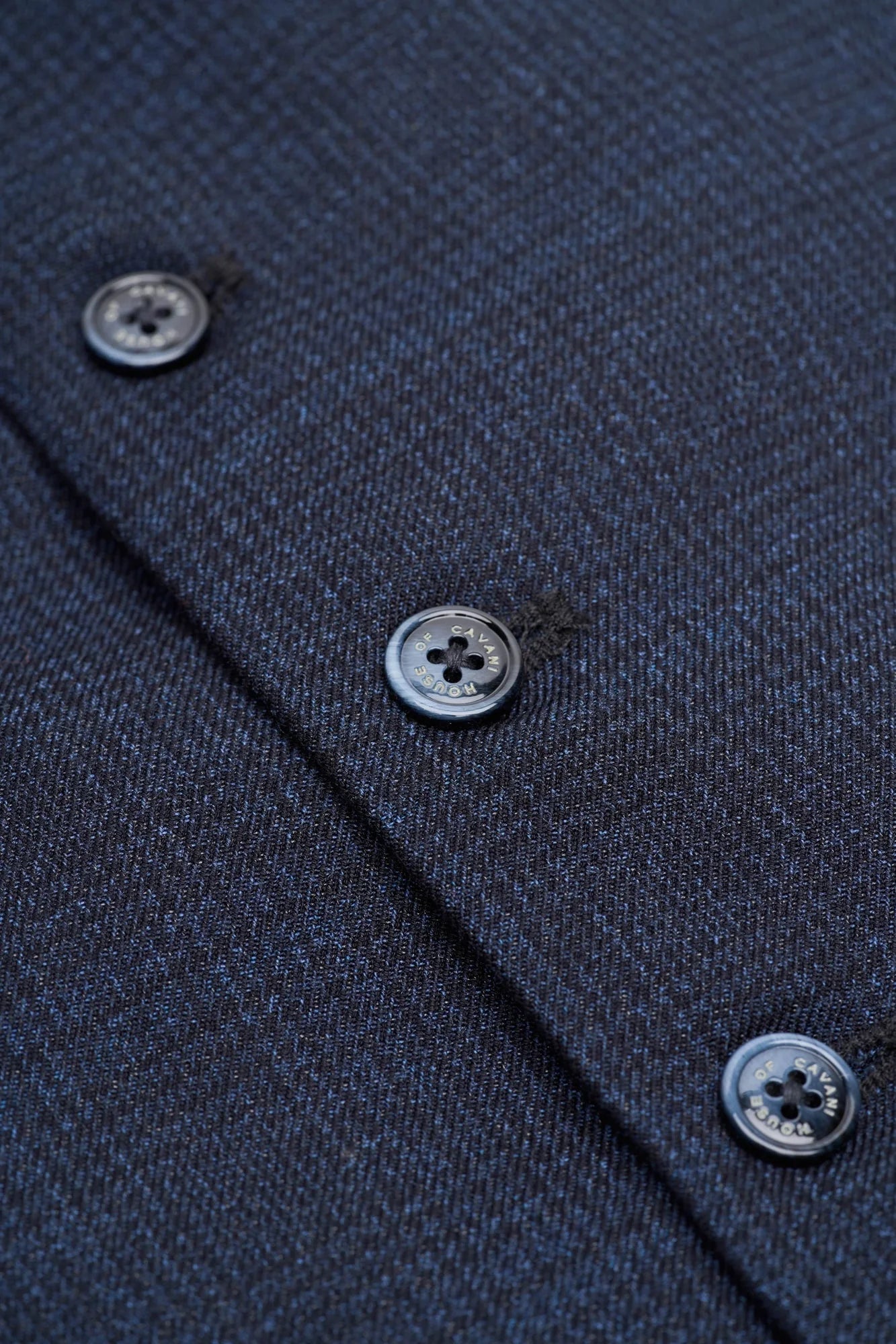 Colete masculino Caridi em tweed azul marinho