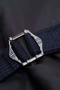 Colete masculino Caridi em tweed azul marinho