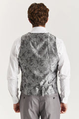 Edward - Colete masculino cinza de corte ajustado