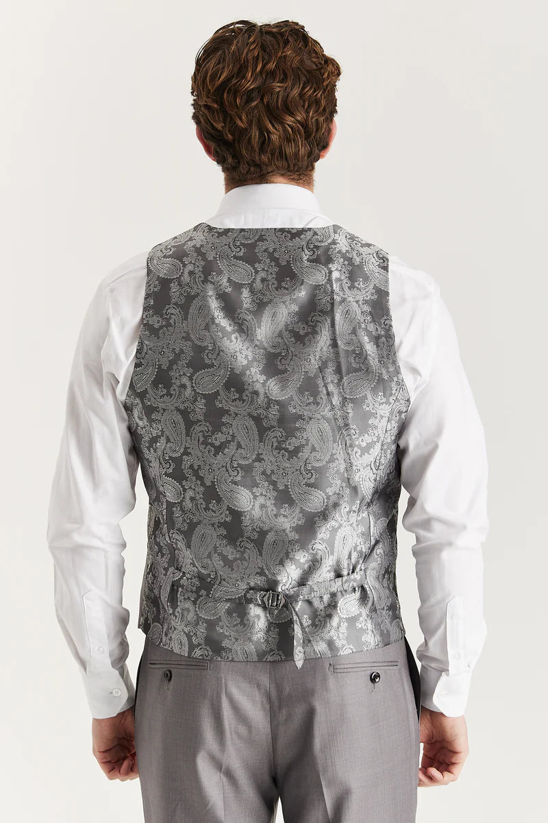 Edward - Colete masculino cinza de corte ajustado