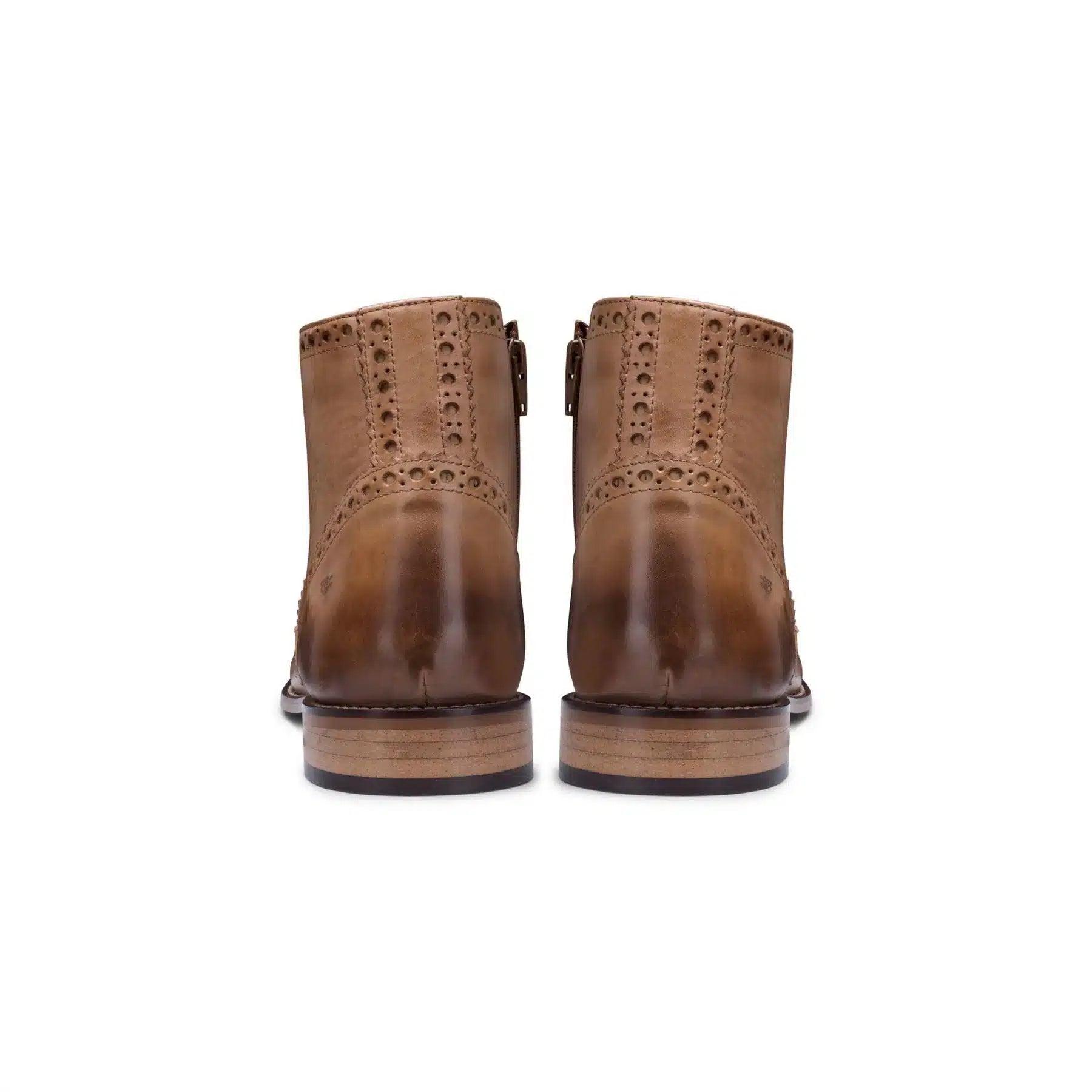Botas masculinas vintage em couro legítimo, estilo brogue, anos 1920, em camurça e tweed, com cadarço, elegantes e formais.
