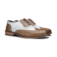 Sapatos masculinos vintage em couro legítimo, estilo brogue, década de 1920, em camurça e tweed, com cadarço, elegantes e formais.