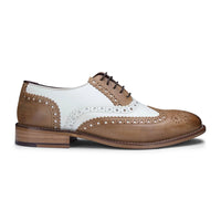 Sapatos masculinos vintage em couro legítimo, estilo brogue, década de 1920, em camurça e tweed, com cadarço, elegantes e formais.
