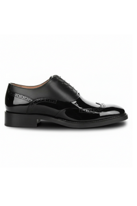 Harry - Sapatos Brogue Masculinos em Verniz Preto