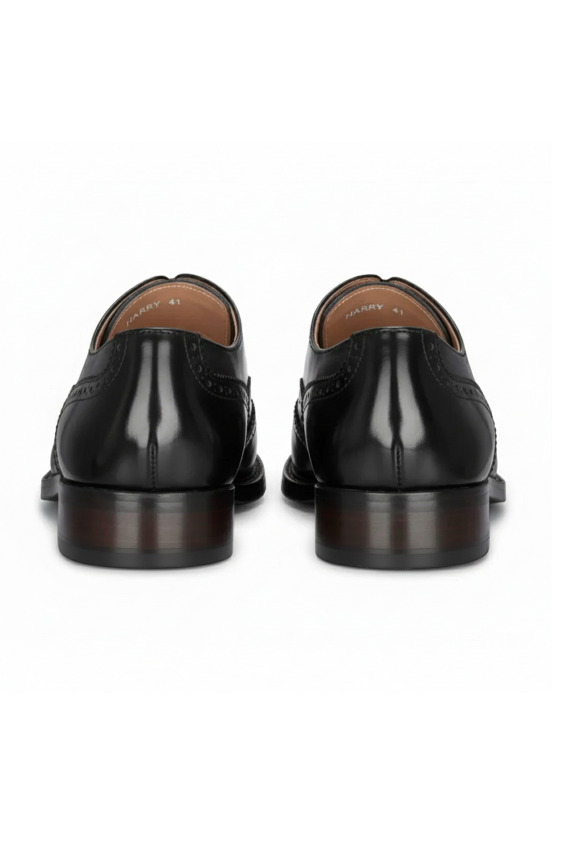 Harry - Sapatos Brogue Masculinos em Verniz Preto