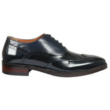 Harry - Sapatos Brogue Masculinos em Verniz Azul Marinho