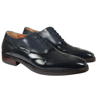 Harry - Sapatos Brogue Masculinos em Verniz Azul Marinho