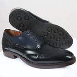 Harry - Sapatos Brogue Masculinos em Verniz Azul Marinho