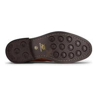 Botas Brogue masculinas de couro legítimo, estilo clássico, marrom e bege, para ocasiões formais e elegantes, estilo Londres.