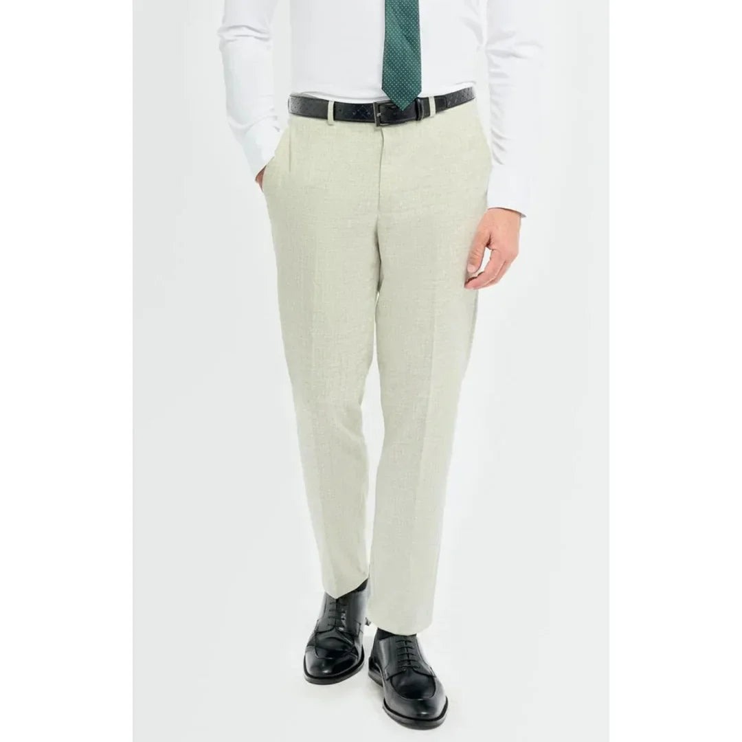 Tropez - Calças sociais masculinas verde-sálvia
