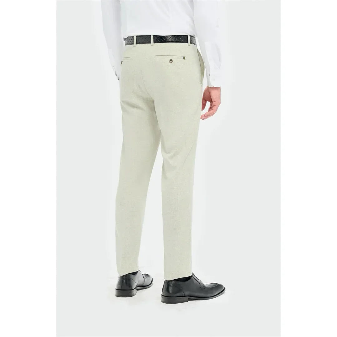 Tropez - Calças sociais masculinas verde-sálvia