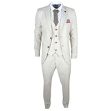 IM05 - Terno Clássico de Casamento Masculino de 3 Peças na Cor Creme