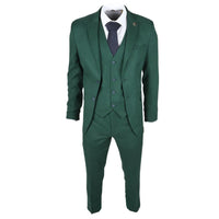 IM08 - Terno Clássico Verde Masculino de 3 Peças