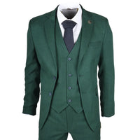 IM08 - Terno Clássico Verde Masculino de 3 Peças