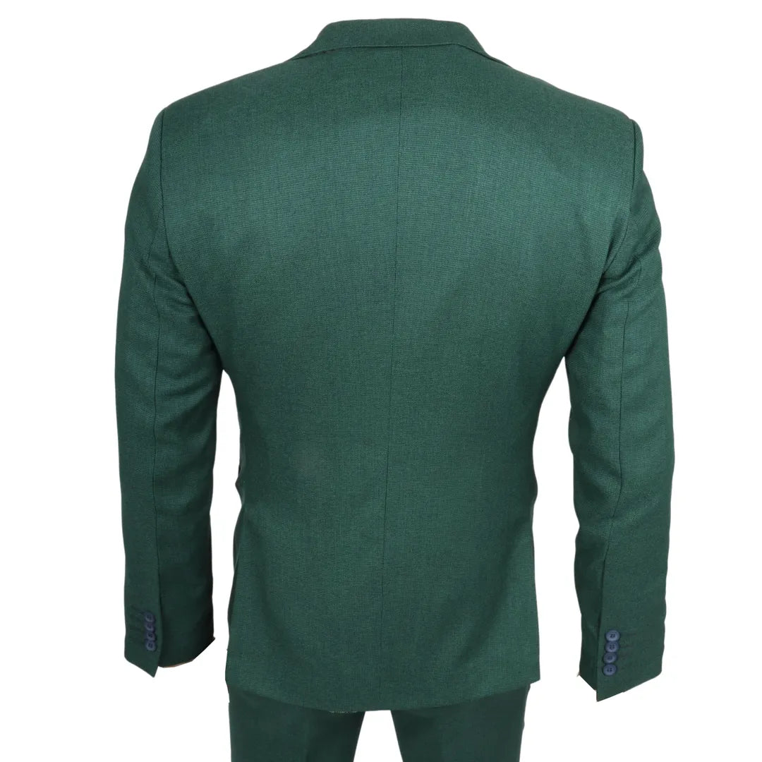IM08 - Terno Clássico Verde Masculino de 3 Peças