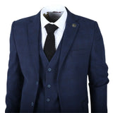 IM10 - Terno Masculino de 3 Peças Xadrez Azul Marinho