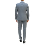 Terno masculino azul de 3 peças com corte sob medida
