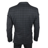 Terno masculino IM3 preto xadrez de 3 peças com corte sob medida.