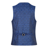 Terno infantil Marc Darcy de 3 peças, cinza, Príncipe de Gales, xadrez azul, estilo vintage retrô.