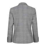 Terno infantil Marc Darcy de 3 peças, cinza, Príncipe de Gales, xadrez azul, estilo vintage retrô.