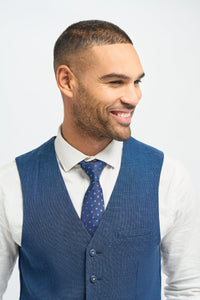 Miami - Colete Azul Masculino para Casamento