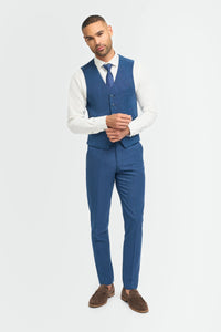 Miami - Colete Azul Masculino para Casamento