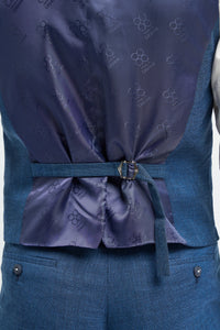 Miami - Colete Azul Masculino para Casamento