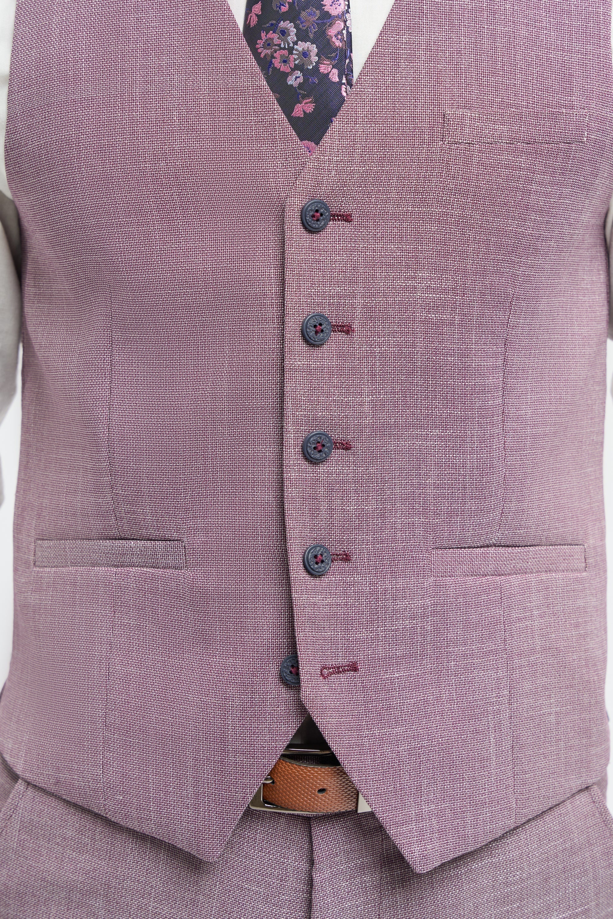 Miami - Colete masculino rosa de corte slim para o verão