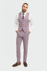Miami - Colete masculino rosa de corte slim para o verão