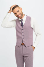 Miami - Colete masculino rosa de corte slim para o verão