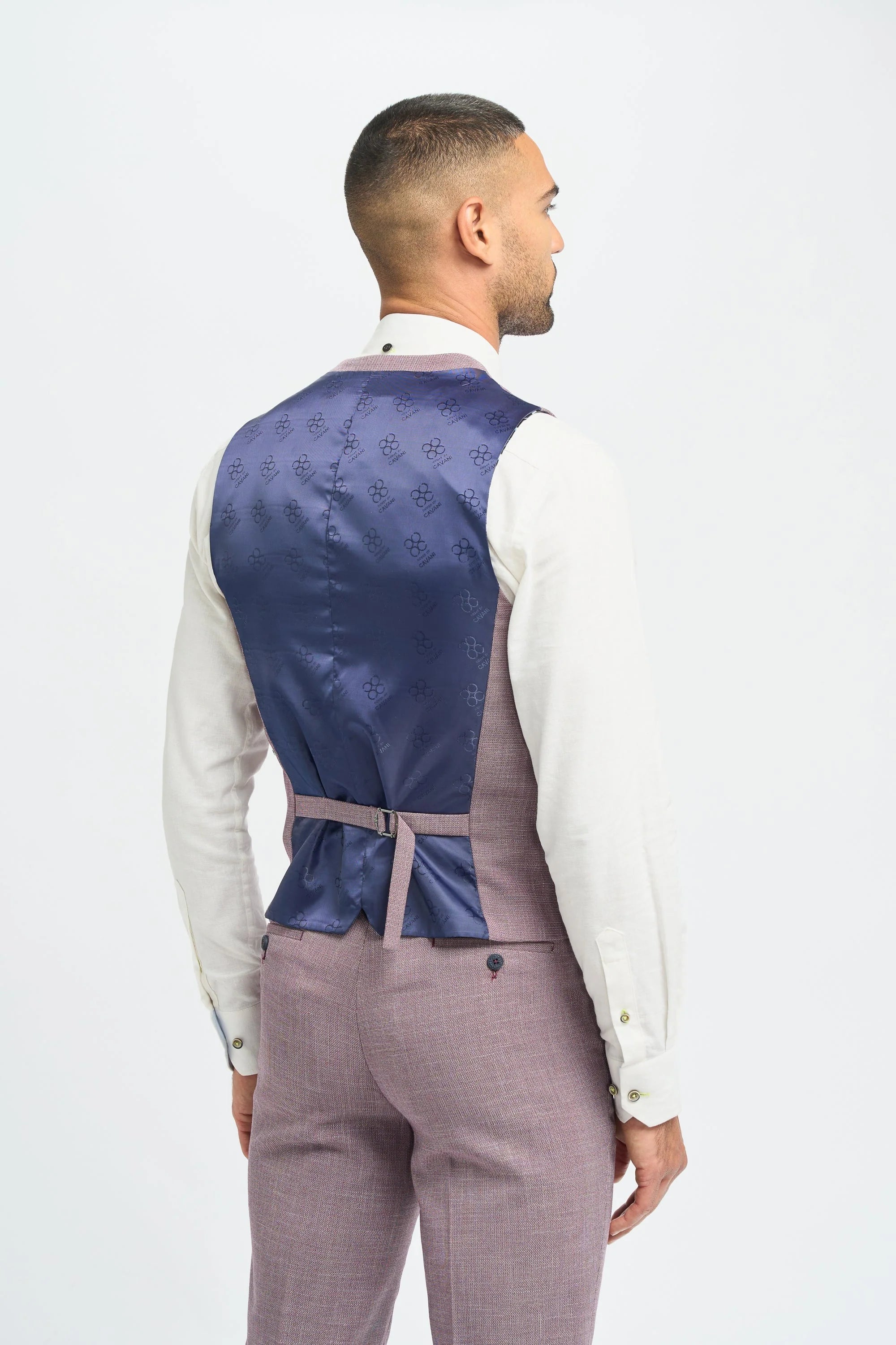 Miami - Colete masculino rosa de corte slim para o verão