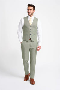 Miami - Colete masculino verde-sálvia para o verão