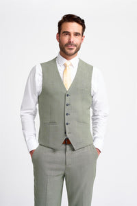 Miami - Colete masculino verde-sálvia para o verão