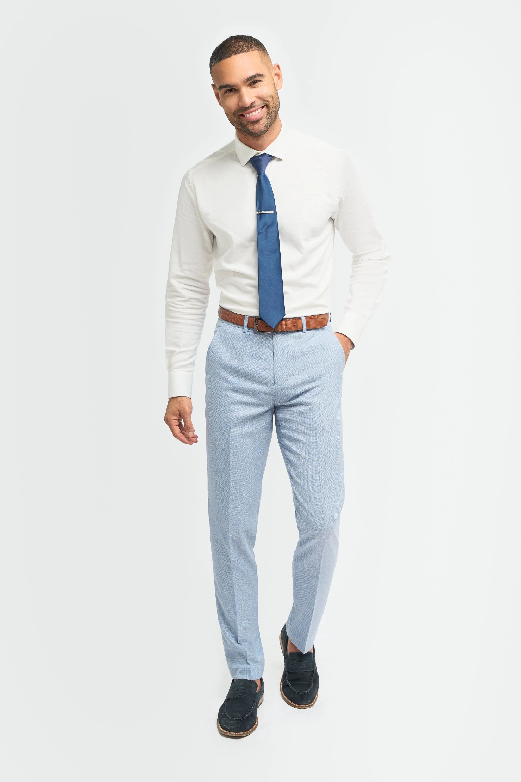 Miami - Calças masculinas azul-claro para o verão