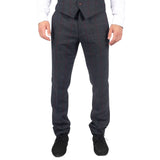 Madrid - Calças de tweed azul para homem