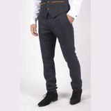 Madrid - Calças de tweed azul para homem