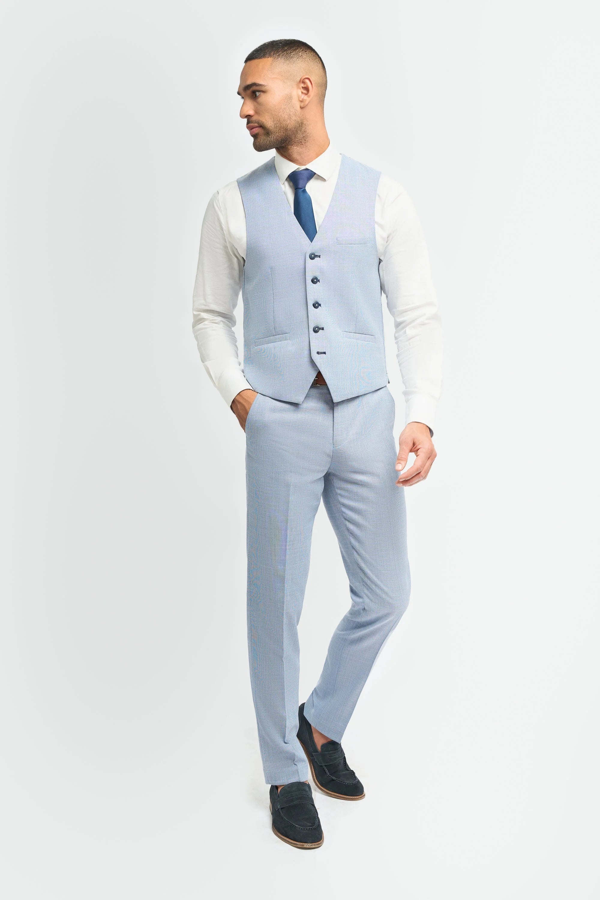 Miami - Colete masculino azul claro para o verão