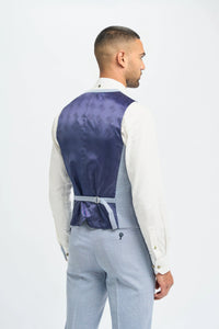 Miami - Colete masculino azul claro para o verão