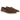 Mocassins masculinos de camurça marrom, modelo slip-on, confortáveis.