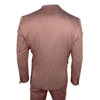 Terno Nathan Masculino Marrom de 3 Peças com Corte Slim